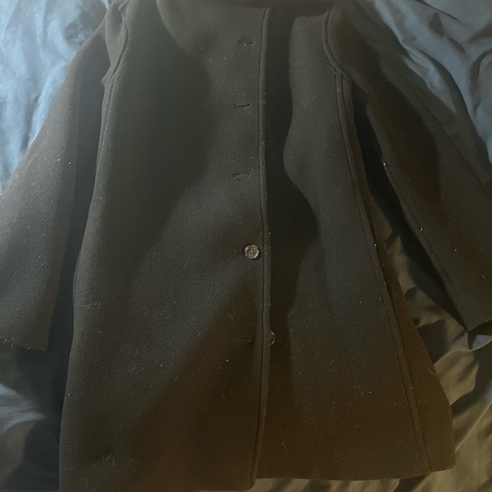 J. Crew Classic Black Trench Coat